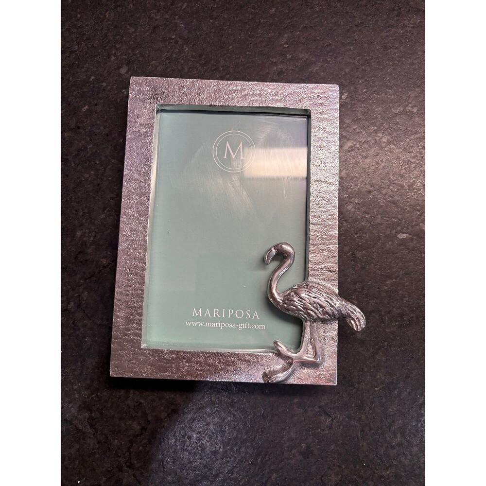 Mariposa Silver Flamingo 4x6 Picture Frame - Picture 2 of 3